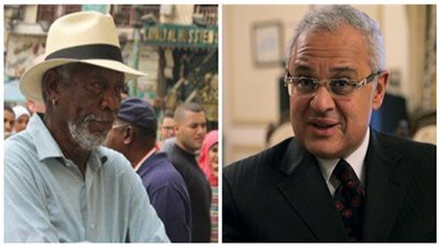 وزير السياحة يلتقي الممثل العالمي مورجان فريمان تحت سفح الأهرامات