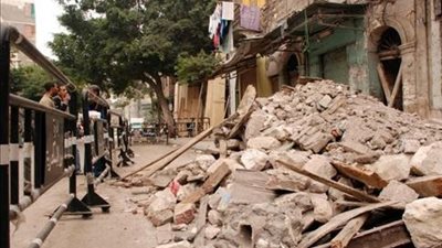 انهيار عقار بالفجالة