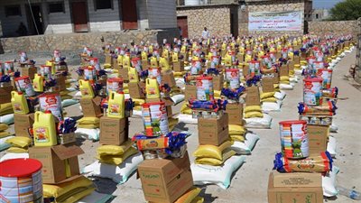 توزيع دفعة جديدة من المساعدات على القادمين من الشيخ زويد ورفح