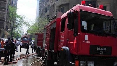 حريق هائل بمحل تجاري في شارع الهرم 