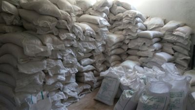 ضبط 9 أطنان سكر مغشوش في وزنه ببني سويف