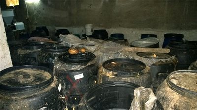 ضبط 15 طن مخللات وقمح مجهول المصدر في حملة مكبرة بالمحافظات 