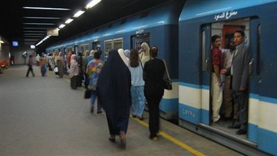 المترو يعدل اتجاهات القطارات بالخط الأول لتساقط الأمطار 