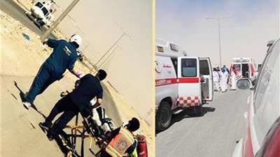 سيارة تدهس مسعف أثناء إنقاذه مصاباً في حادث مروري