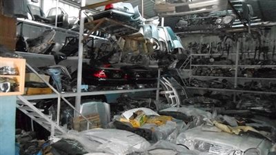 ضبط 460 ألف قطعة غيار سيارات مغشوشة داخل مخزن بالجيزة