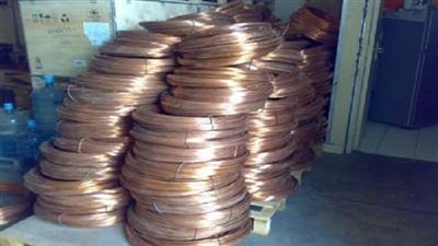 ضبط 28 طن أسلاك نحاسية مجهولة المصدر بالبساتين 