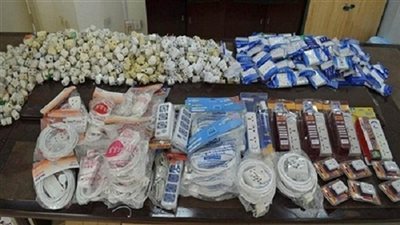 ضبط 295 ألف قطعة أدوات كهربائية مجهولة المصدر بقليوب