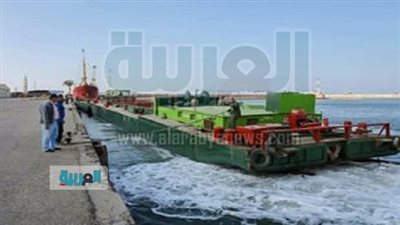 بالصور.. لأول مرة نقل الحبوب من ميناء دمياط عن طريق نهر النيل  