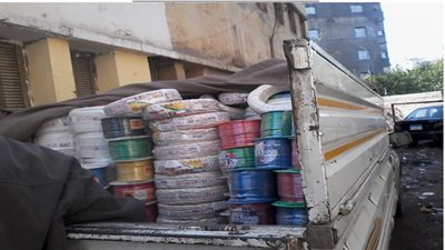 ضبط 4 أطنان أسلاك كهرباء