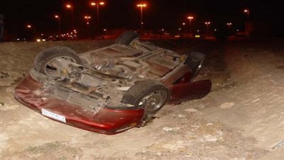 مصرع وإصابة 3 أشخاص في انقلاب سيارة أمام قسم شرطة جنوب بورسعيد