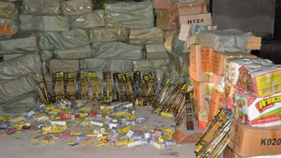 مباحث التموين تضبط 8 آلاف قطعة لعب نارية بالمحافظات