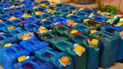 ضبط 6 آلاف و850 لتر بنزين وسولار قبل بيعهم بالسوق السوداء 