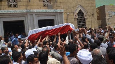 تشييع جنازة شهيد شرطة السياحة بالفيوم
