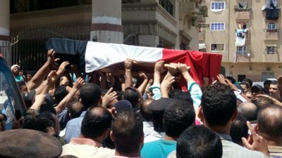 تشييع جنازة شهيد شرطة السياحة بالفيوم 