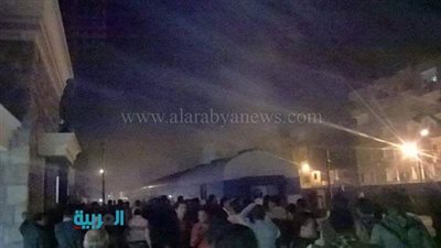 بالصور.. حريق بقطار مميز على خط الصعيد