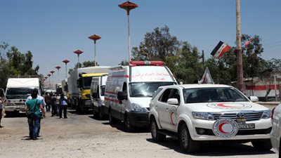 وصول قافلة مساعدات تابعة لمنظمة الصحة العالمية لـ