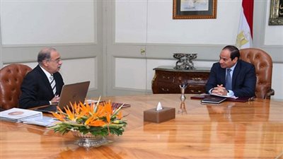 السيسي يستعرض خطة المشروعات التنموية مع رئيس الوزراء