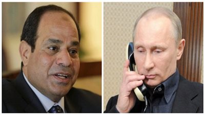 السيسي يبحث هاتفيا مع بوتين سبل دعم اتفاق وقف إطلاق النار بسوريا