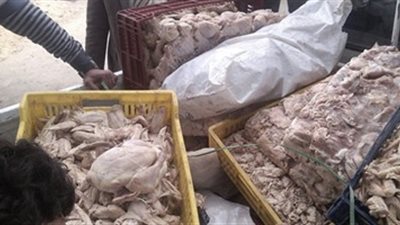 ضبط 580 كليو لحوم ودواجن فاسدة بعين شمس