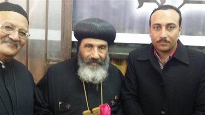  وفد بورسعيد يهنئ الأنبا تادرس لترقيته لمطران المحافظة 