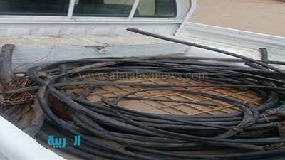 ضبط مخزن بداخله كابلات تليفونات مسروقة بطنطا