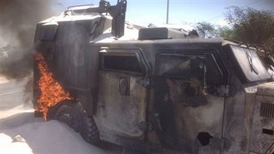 استشهاد 3 مجندين إثر استهداف مدرعة شرطة بقذيفة في الشيخ زويد