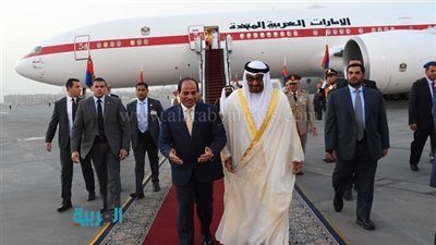 السيسي يصل مطار القاهرة لاستقبال ولي عهد أبو ظبي