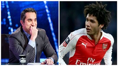 شاهد.. باسم يوسف في إنجلترا لمشاهدة محمد النني: 