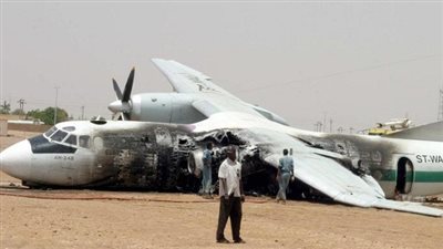 تحطم طائرة عسكرية سودانية ومصرع طاقمها