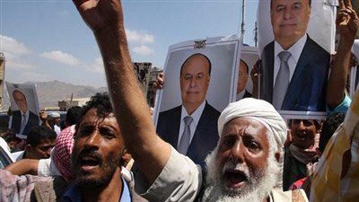مسيرة حاشدة تأييدًا للرئيس منصور هادي في تعز اليمنية