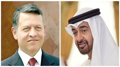  محمد بن زايد يبحث مع ملك الأردن العلاقات المشتركة وقضايا المنطقة