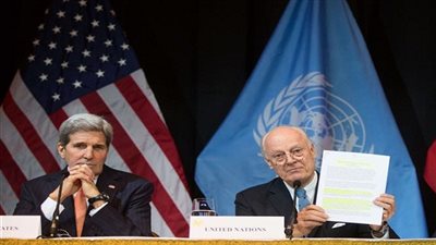 وزير الخارجية الأمريكي يلتقي المبعوث الدولي إلى سوريا