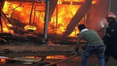 الحماية المدنية تحاول السيطرة على حريق هائل بمنطقة الرويعي في العتبة