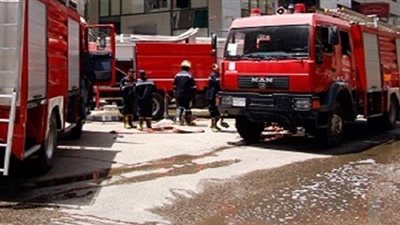 نشوب حريق هائل بمخزن أخشاب في حلوان 