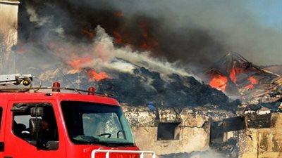 حريق بشونة قمح بأوسيم