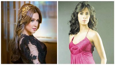 شاهد.. ياسمين عبد العزيز ومنة شلبي وروبي في حفل زفاف 