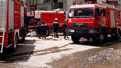 ِإخماد حريق مخزن الورق بعين شمس 