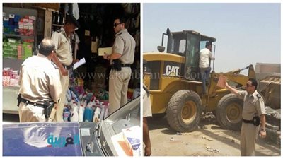 بالصور.. رفع 63 حالة إشغال وإزالة 26 حاجزًا خرسانيًا بالغربية