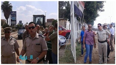 بالصور.. شرطة المرافق تقود حملة لإزالة الإشغالات بالغربية