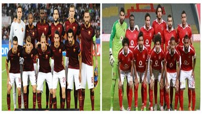 عشاء جماعي بين لاعبي  الأهلي وروما عقب المباراة بالإمارات