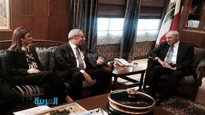 سحر نصر تلتقى برئيس مجلس النواب اللبناني بحضور وزير الصناعة