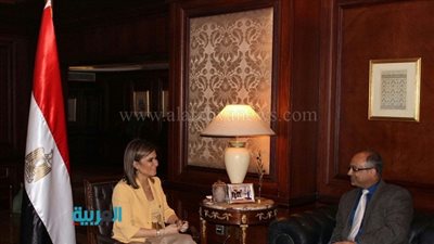 سحر نصر تناقش مع السفير الاوكرانى ترتيبات الدورة السابعة للجنة المشتركة 