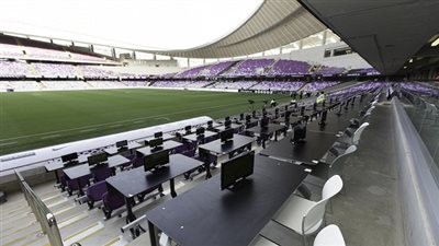 بالصور.. قبل موقعة روما والأهلي.. استاد هزاع بن زايد 