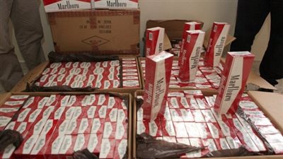 ضبط 117 كرتونة سجائر مهربة بالمعادي الجديدة
