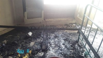 بالصور.. حريق هائل في مدينة الطالبات بجامعة حلوان