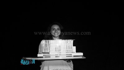 بالصور.. طلاب الجامعة الألمانية يبدعون في تصميم نموذج لمكتبة القاهرة