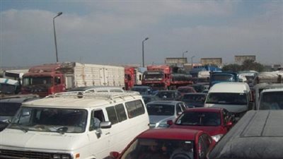 شلل مروري بطريق القاهرة - الإسكندرية الصحراوي بسبب حادث سير