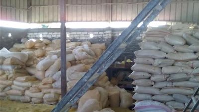 ضبط 65 طن أرز مخبأة داخل مضرب في البحيرة