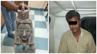 ضبط عاطل بحوزته تمثال فرعوني بمحطة قطارات الأقصر 