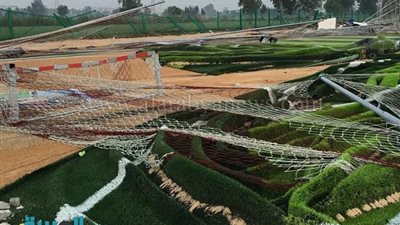 بالصور.. مجهولون يدمرون أكاديمية نجم المصري.. واللاعب: 